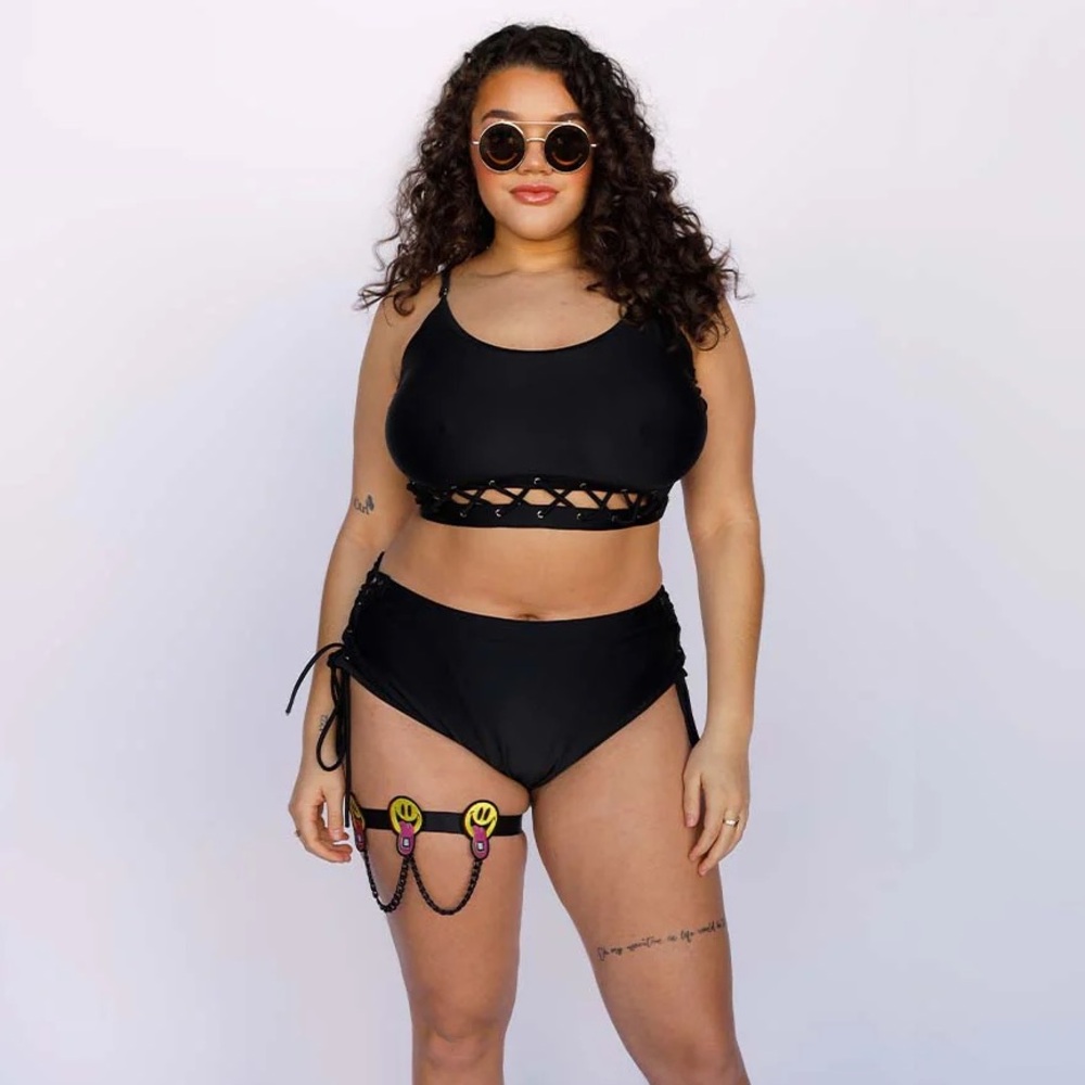 iHeartRaves Netherworld Crop Top and Bottoms